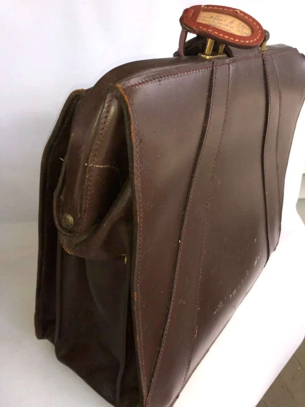 Vintage Hugo Bosca Leather Briefcase U.S. Property
